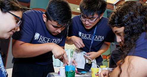 Students at CO2 camp at Rice University