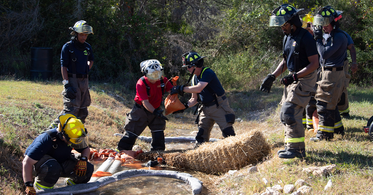 First responders participating in TEEX training