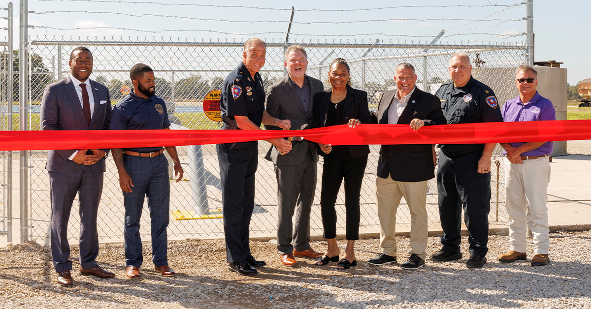 Ribbon cutting at Louisiana Fire & Emergency Training Academy CO2 pipeline emergency response training