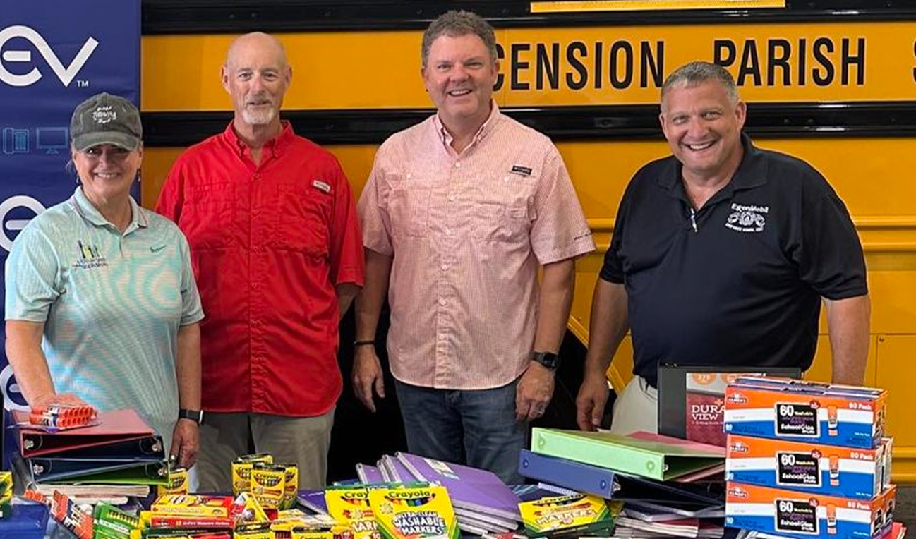 ExxonMobil Pipeline Company and Ascension Parish CAER donate school supplies