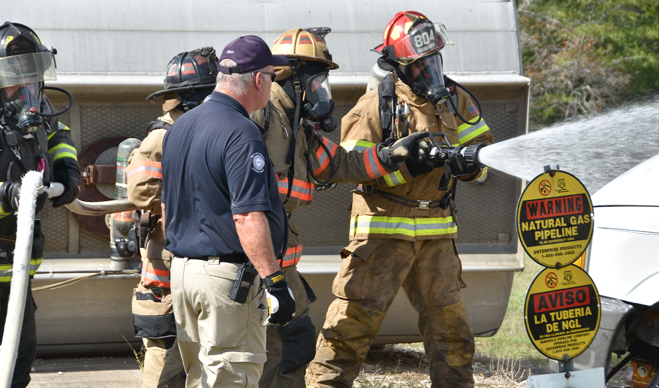 First responders participating in TEEX training